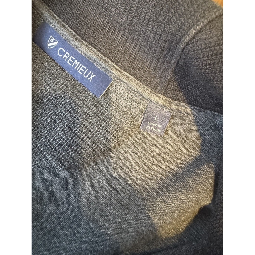 Cremieux Gray Shawl Collar Button-Front Knit Cardigan Sweater L w/ Pockets - Picture 4 of 13